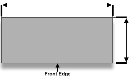 Spec for the Top Rectangle for Custom Vanities